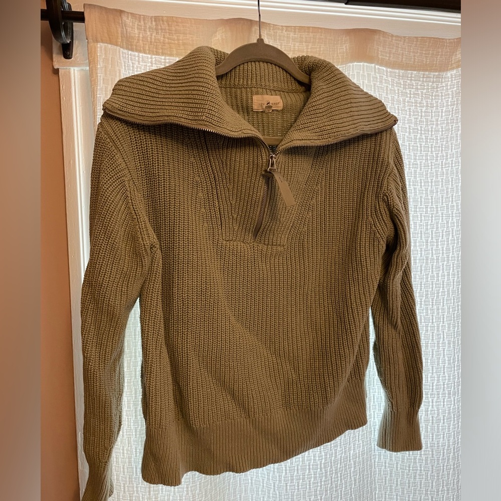 Sage Green Lou & Grey 100% Cotton Sweater